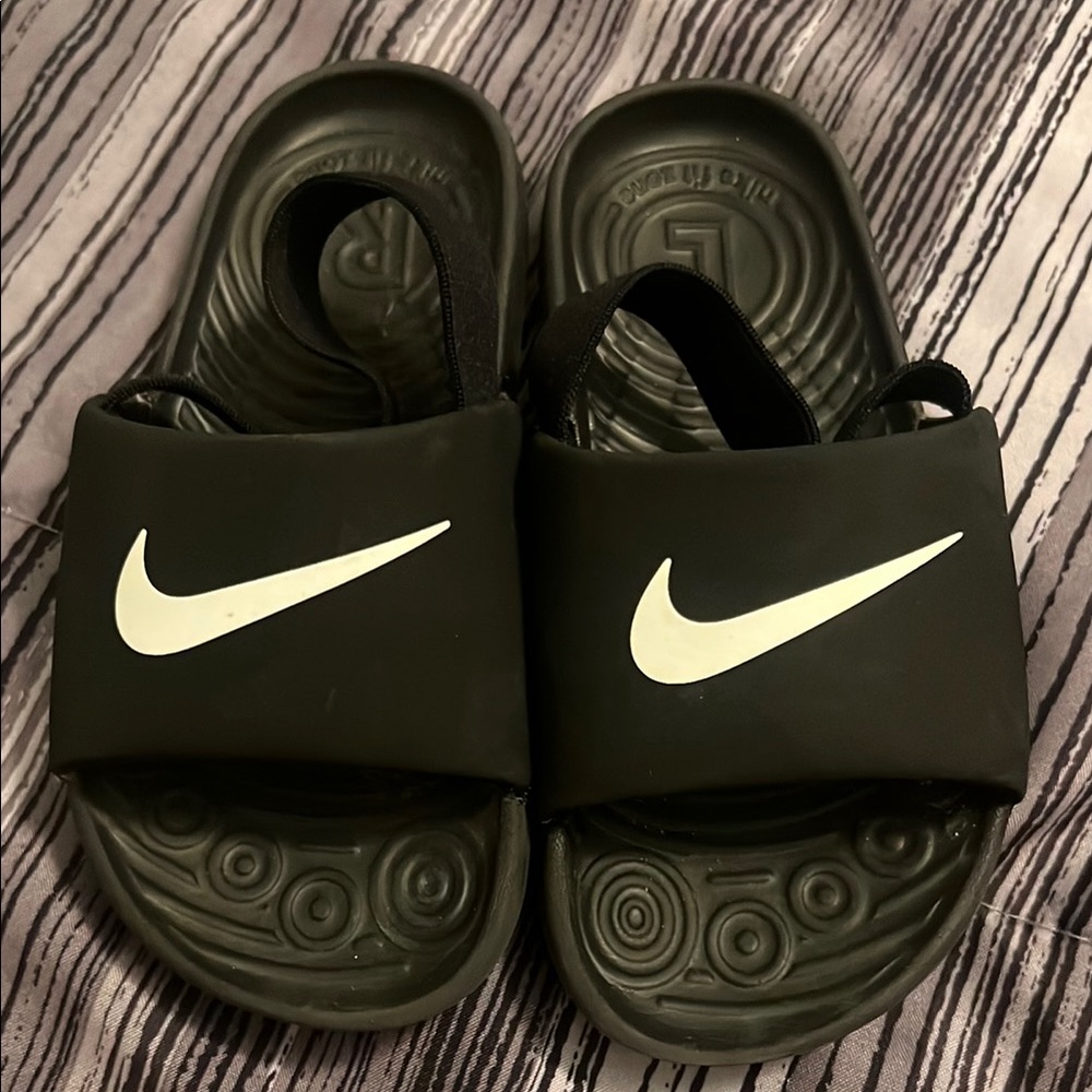 Nike Kids Black Slide Sandals